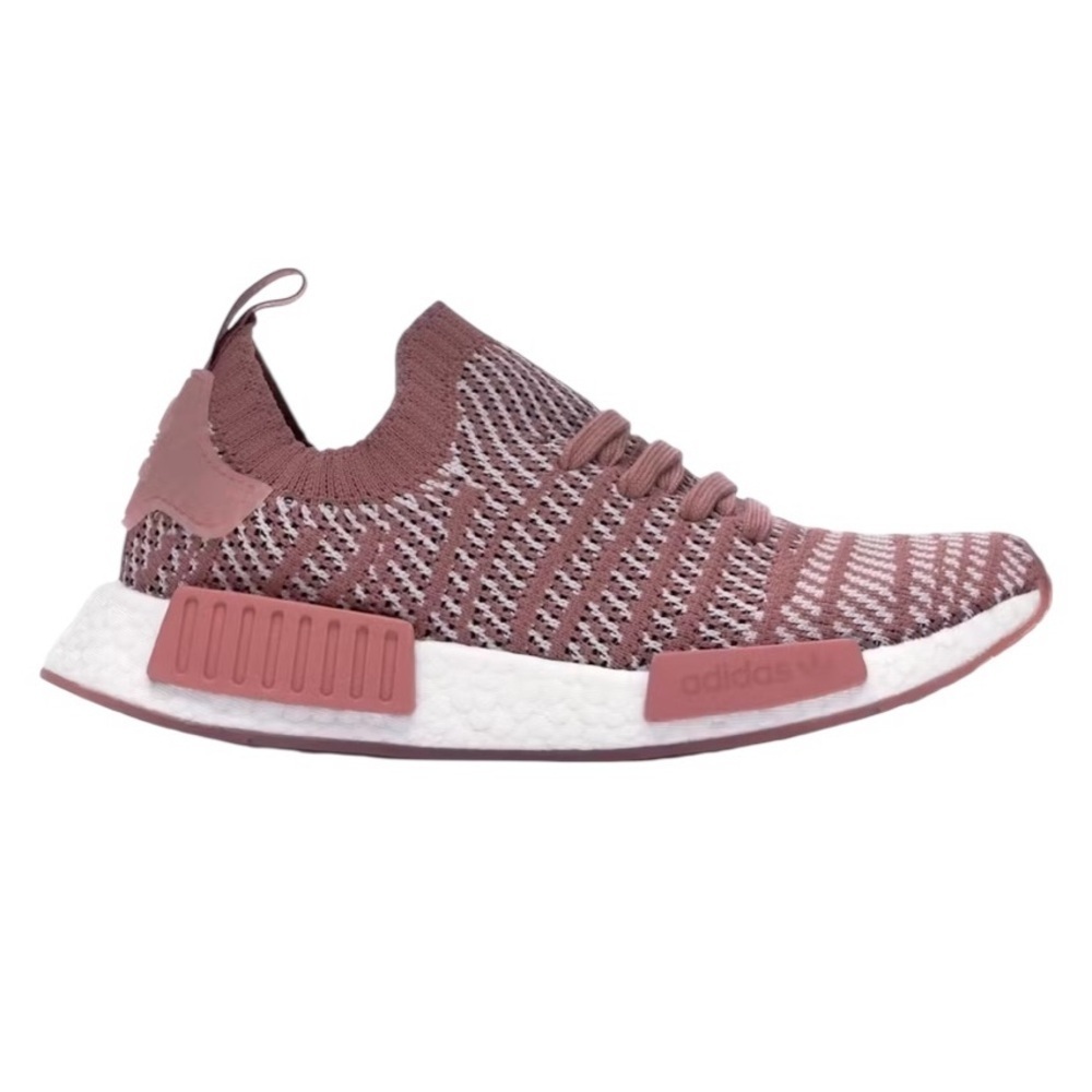 Adidas Women’s NMD R1 Primeknit Pink Knit Sneakers Boost Sole 9.5 Blush
